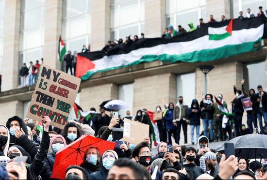 يهود يشاركون في تظاهرات ببلجيكا تطالب أوروبا بإدانة إسرائيل