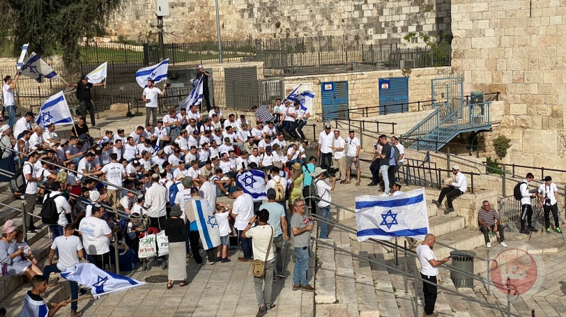 مسيرة أعلام فلسطينية تزامنا مع مسيرة المستوطنين في القدس