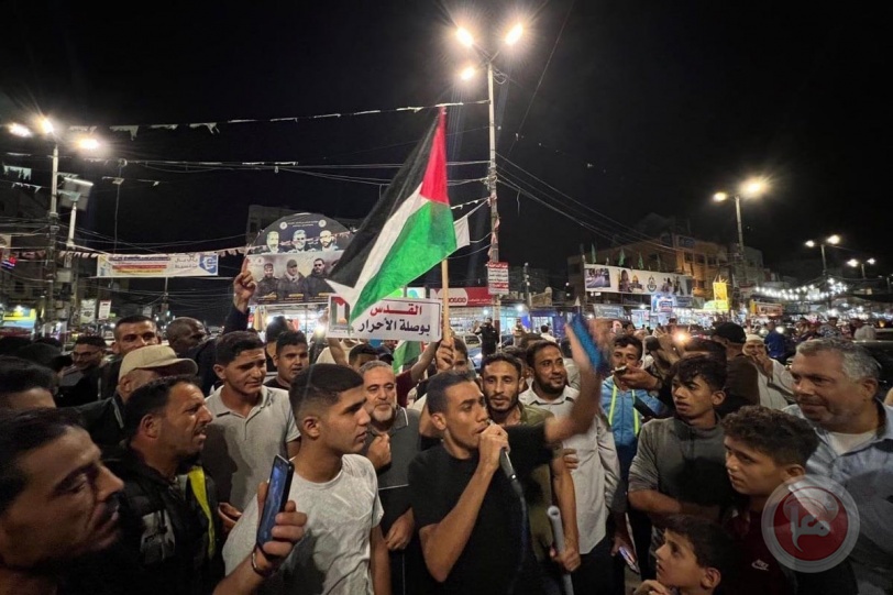 مسيرات ليلية بغزة دعما لجنين والاسرى