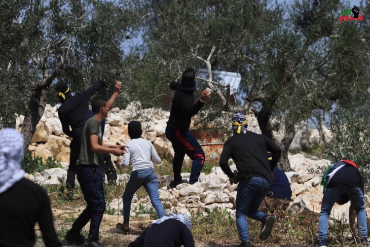 9 injured by the occupation bullets during the suppression of the Kafr Qaddoum march