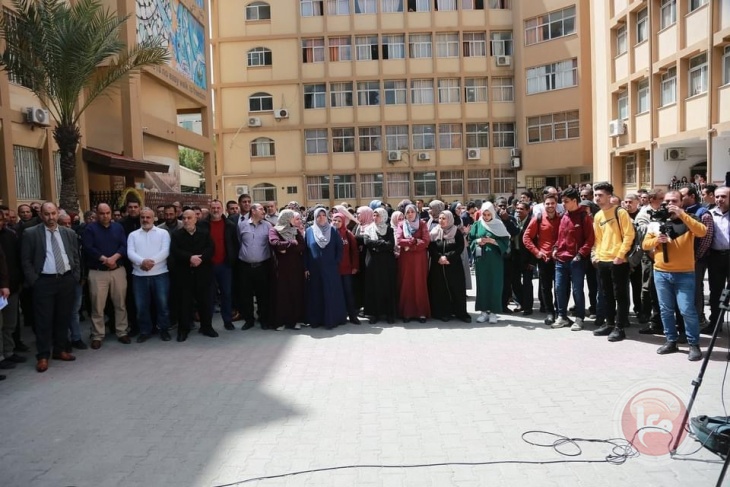 Al-Azhar University..a protest stand against the attacks on the university