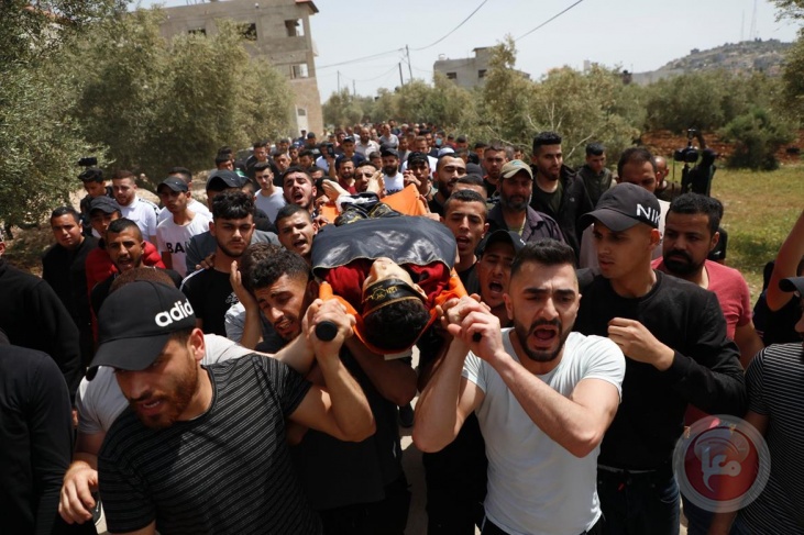 The funeral of the martyr Ahmed Massad in Jenin