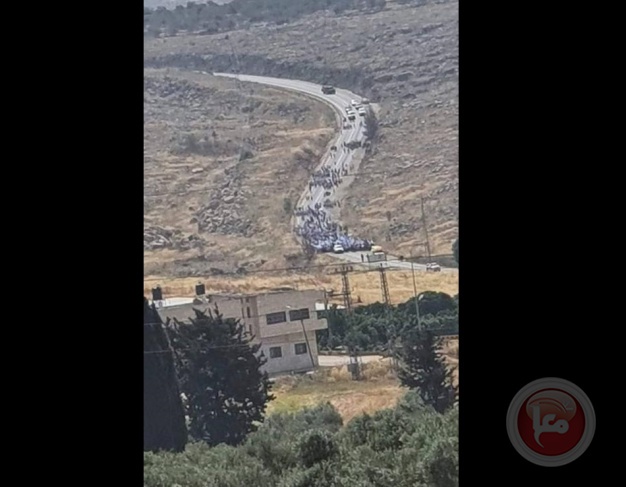 The arrest of a citizen - a march by "Itamar" settlers  south of Nablus