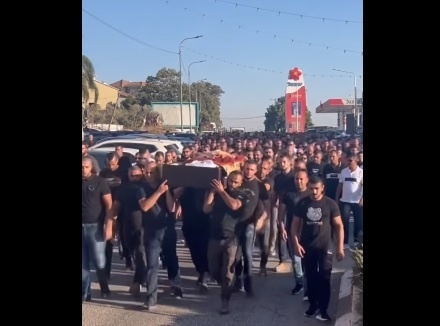 The people of Daburia during the funeral of young Youssef Helmy Youssef