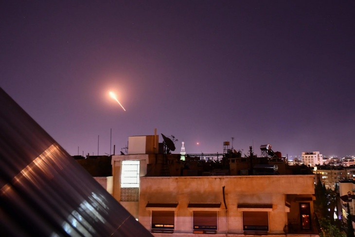 Syrian defenses intercept Israeli missiles over Damascus