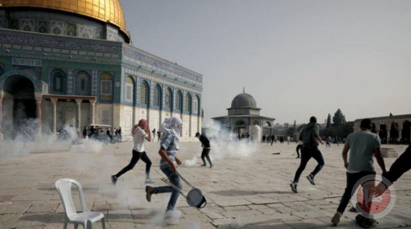 "open"  It calls on the Palestinians to prevent settlers from storming Al-Aqsa and blowing the trumpet