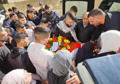 The funeral of the martyr boy Haitham Mubarak in the village of Abu Falah