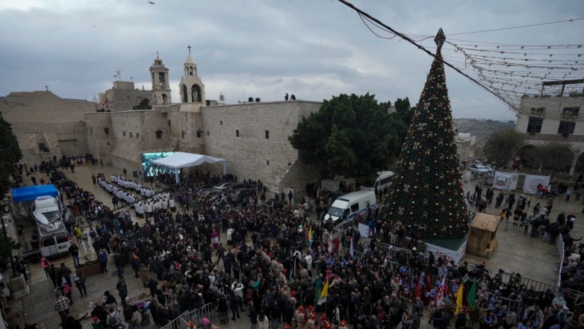 The convoy of the Patriarch of Jerusalem, Jordan and all the Holy Lands arrives in Bethlehem