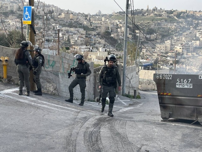 Clashes in the town of Silwan