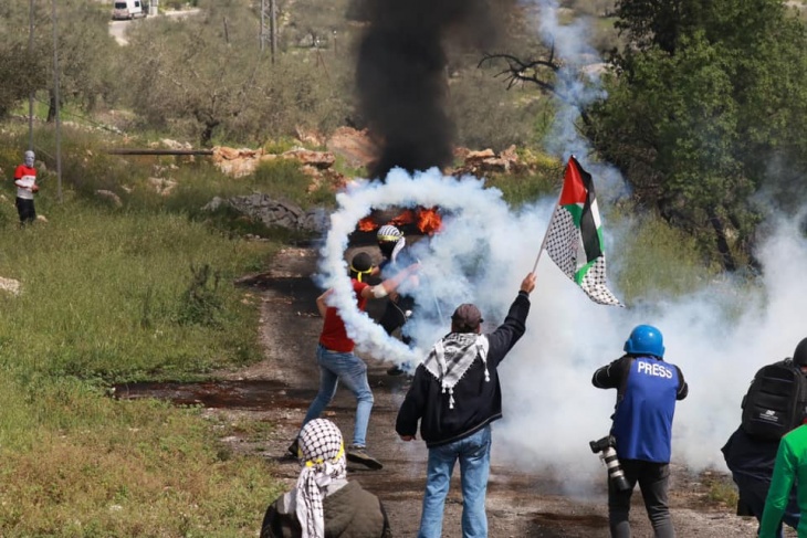 5 injured by metal bullets as a result of the occupation’s suppression of the Kafr Qaddum march