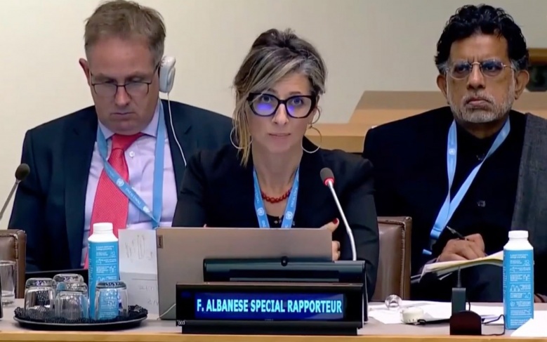 An Israeli organization calls for the dismissal of UN rapporteur Albanese